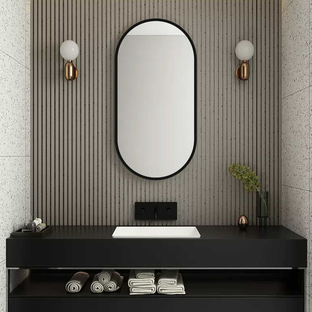 450X900mm Black Frame Mirror 455-1